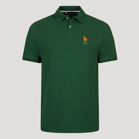 Zimbabwe 1981 Heritage Pure Cotton Polo Bottle Green - Front View