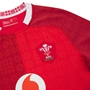 Wales Mens Home Rugby Shirt Slim Fit 25/26 Red - WRU Close-up 