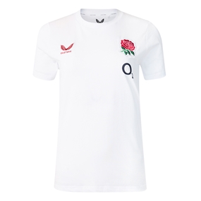 England Womens Off Pitch T-Shirt 26/27 Brilliant White - Front