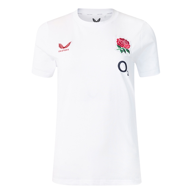England Womens Off Pitch T-Shirt 26/27 Brilliant White - Front