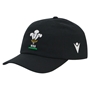 Wales Adults Dad Baseball Cap 25/26 Black - Front 