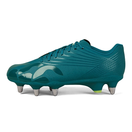 Canterbury Adults Stampede Groundbreak Team Soft Ground Rugby Boots Green - Outstep