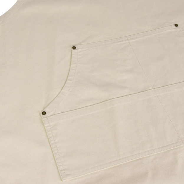 Ireland Cotton Apron Natural - Front Pocket Close-up
