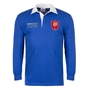 France Mens Champions 2025 Classic Rugby Shirt Long Sleeve Royal - Front 