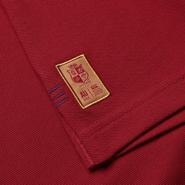 British and Irish Lions Mens Pique Polo Red - Official
