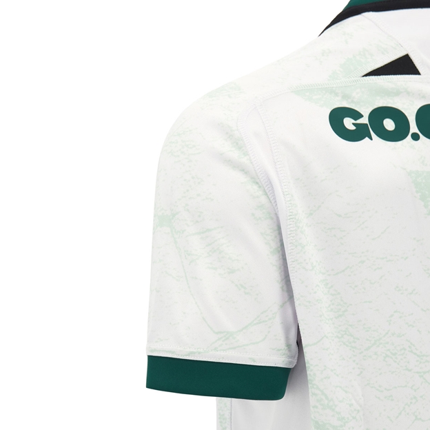 Wales Kids Away Rugby Shirt 26/27 Green - Sleeve Detail Close-up
