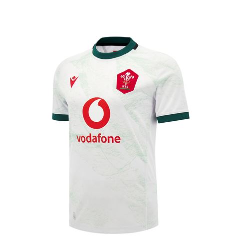 Wales Kids Away Rugby Shirt 26/27 Green - Front View