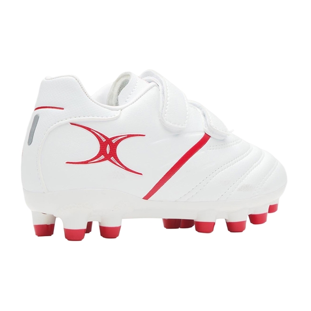 Gilbert Kids Sidestep X20 6 Stud Moulded Rugby Boots White - Heel
