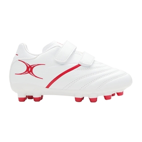Gilbert Kids Sidestep X20 6 Stud Moulded Rugby Boots White - Outstep