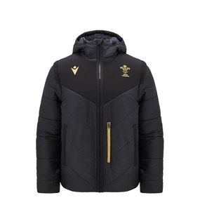 Wales Kids Padded Bomber Jacket - Black 2025 - Front