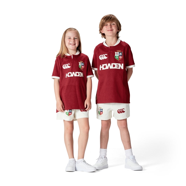 British and Irish Lions Junior Rugby Shirt Red - Models