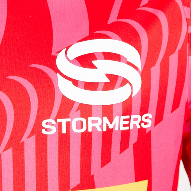 Stormers Mens Performance Training T-Shirt 25/26 Lucid Pink - Stormers Logo Close-up