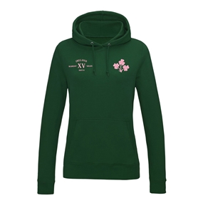 Womens World Cup Ireland Womens Classic Hoodie Bottle Green - Front