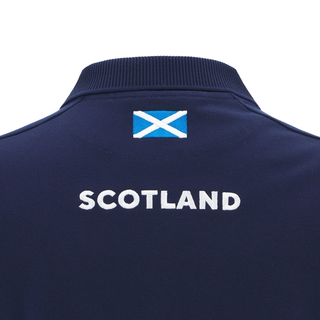 Scotland Womens Travel Polycotton Polo Shirt 25/26 - Navy/Purple