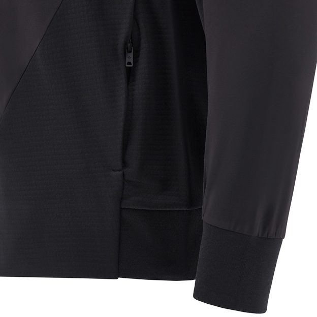 Wales Mens Travel 1/4 Zip Fleece - Black 2025 - Pocket
