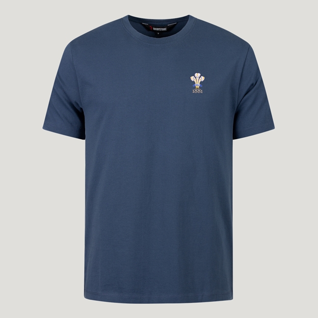 Wales 1881 Pure Cotton T-Shirt - Petrol Blue