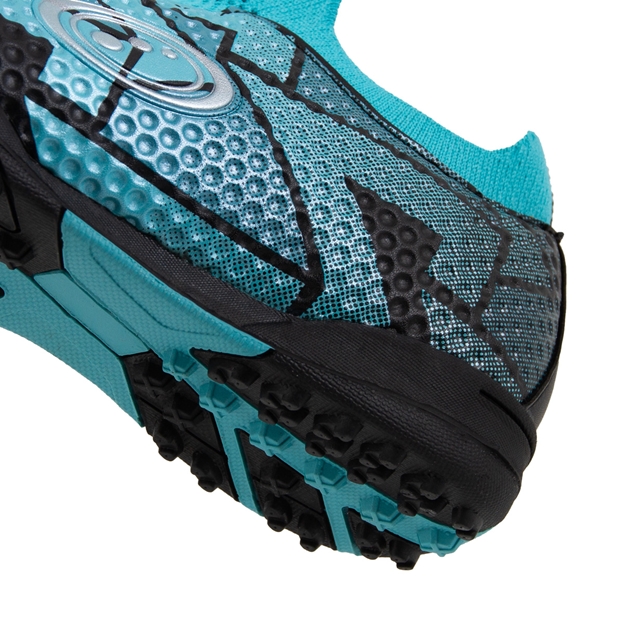 Optimum Kids Aztec Laceless Astro Trainers Blue - Heel