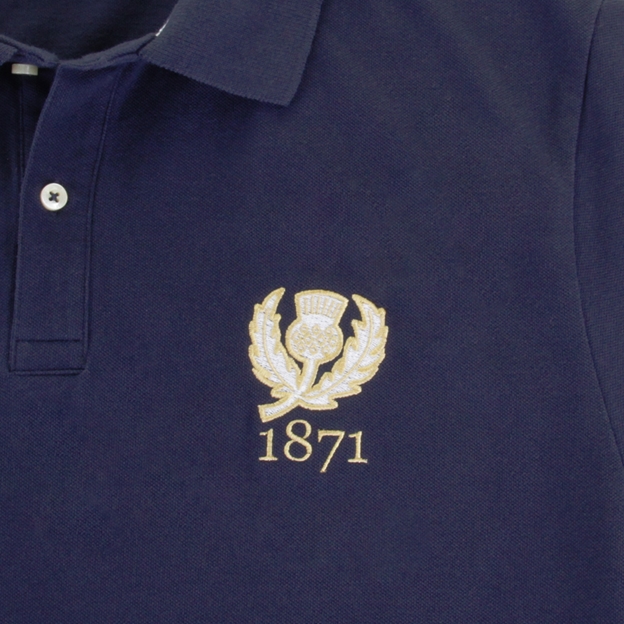 Scotland Mens 1871 Origins Polo Shirt - Navy