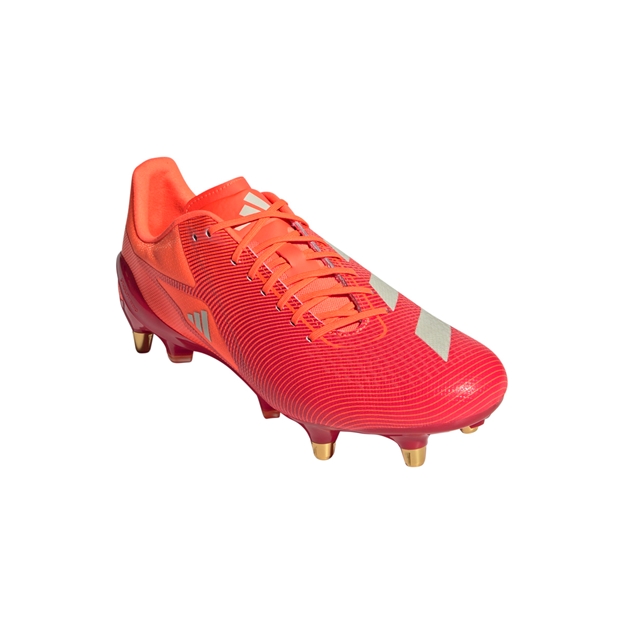 adidas Adults Adizero RS15 Pro Soft Ground Rugby Boots - Lucid Red