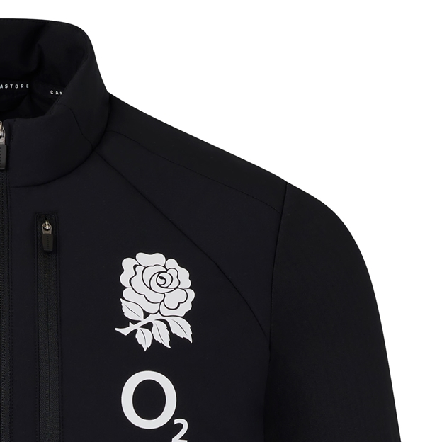 England Adults Performance Thermal Jacket 26/27 Castore Black - RFU Rose Close-up
