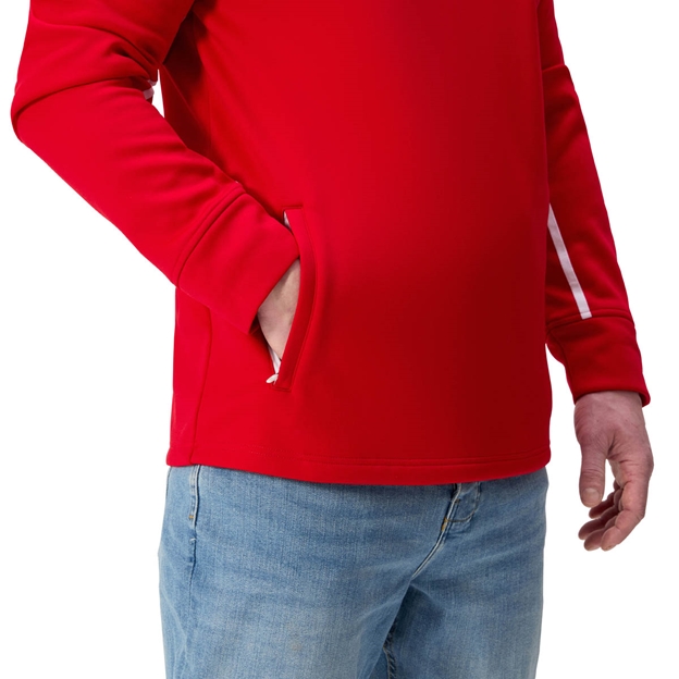 My Name'5 Doddie Legacy Midlayer Thermal Quarter Zip - Model Close-up Pocket