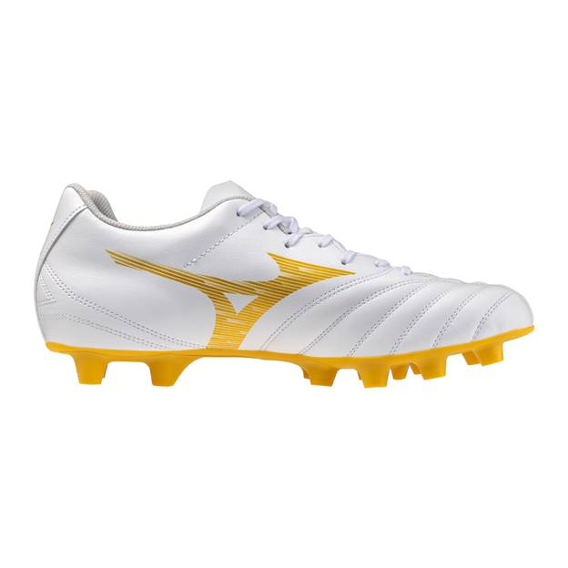 Mizuno Adults Monarcida Neo III Select Mix Rugby Boots White/Gold - Instep