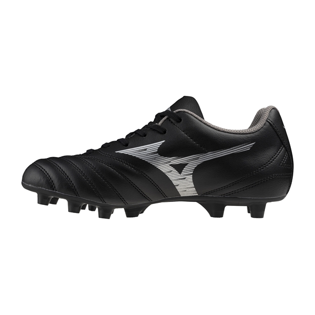 Mizuno Kids Monarcida Neo III Select FG Rugby Boots - Black/Silver - Instep