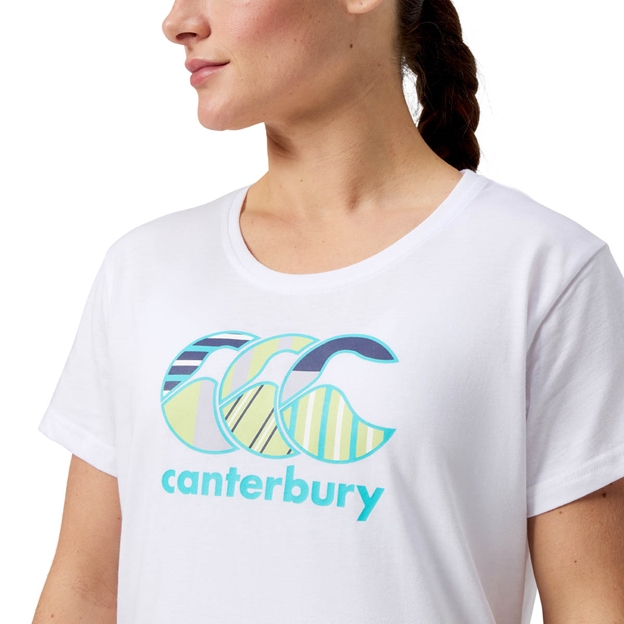 Canterbury Womens Uglies T-Shirt White - Model Close-up