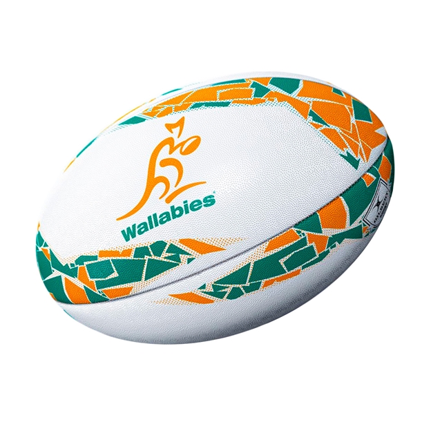 Gilbert Australia Supporters Rugby Ball Size 5 - Front