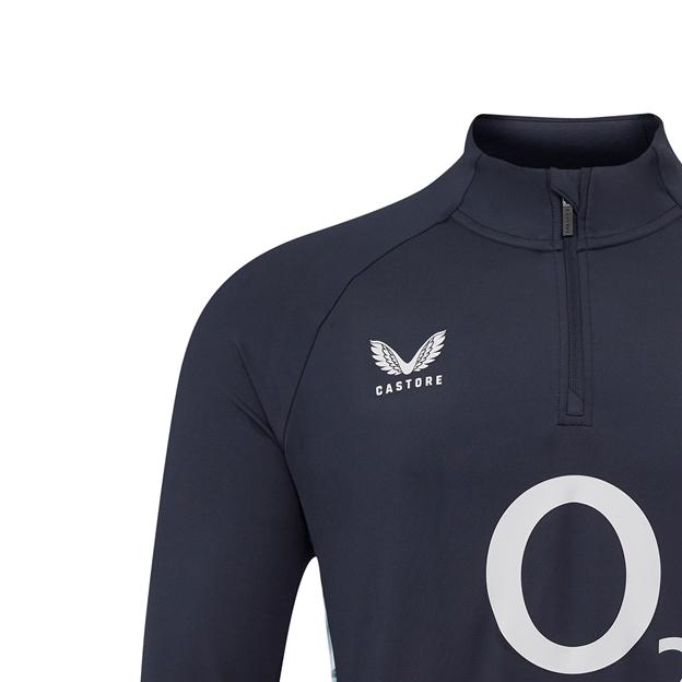 England Mens Performance Midlayer Top 25/26 Inkwell/Storm Blue - Front
