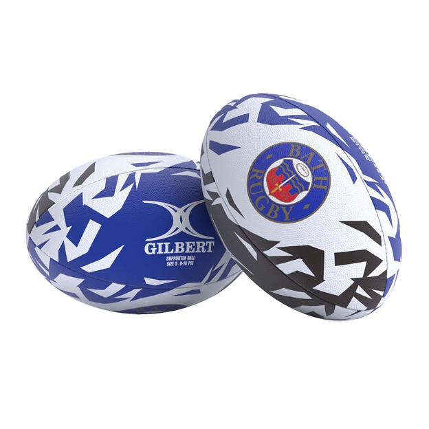 Gilbert Bath Supporters Rugby Ball - Pair View