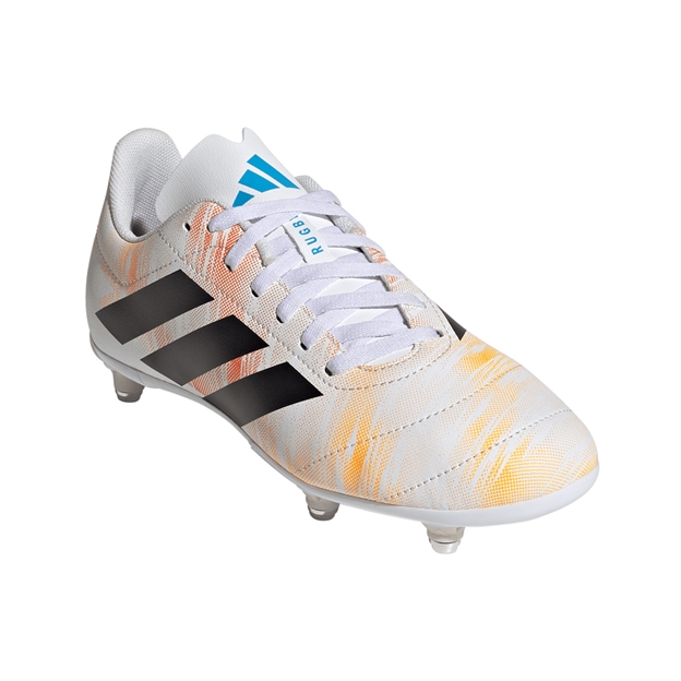 adidas Kids Team Soft Ground Rugby Boots White - Front View