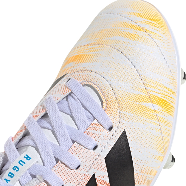 adidas Kids Team Soft Ground Rugby Boots White - Toe View