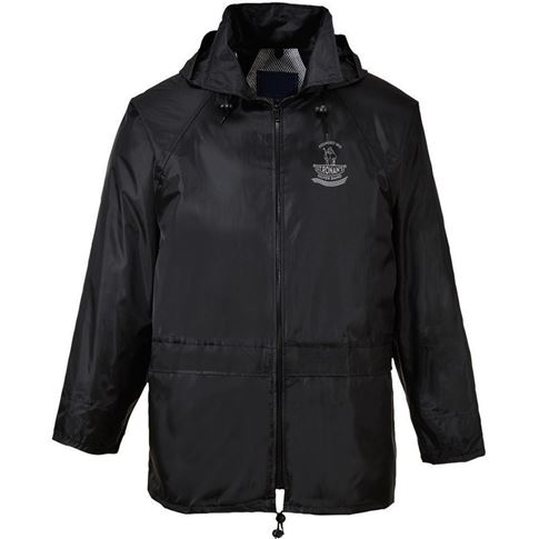 St Ronans Silver Band Adults Waterproof Jacket – Black