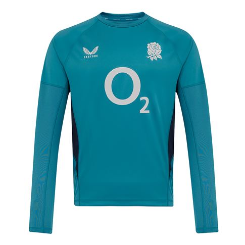England Mens Contact Drill Top 25/26 Reflecting Pond - Front England Mens Contact Drill Top 25/26 Reflecting Pond - Front