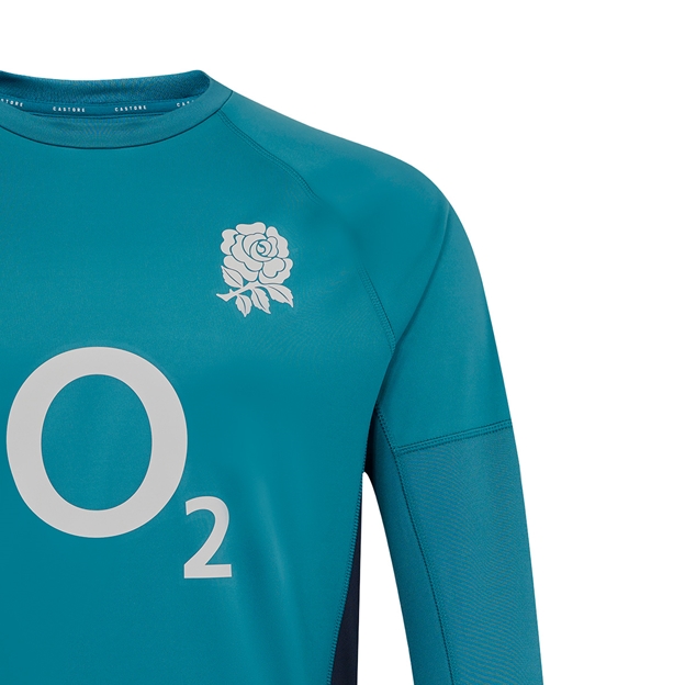 England Mens Contact Drill Top 25/26 Reflecting Pond - RFU Rose