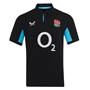 England Mens Away Classic Short Sleeve Rugby Shirt 25/26 Black - Front 