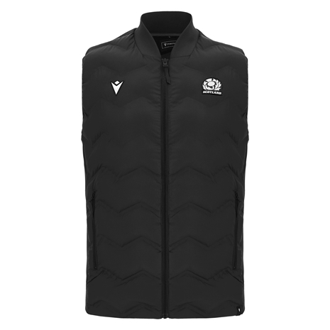 Scotland Mens Athleisure Gilet Black - 24/25 - Front