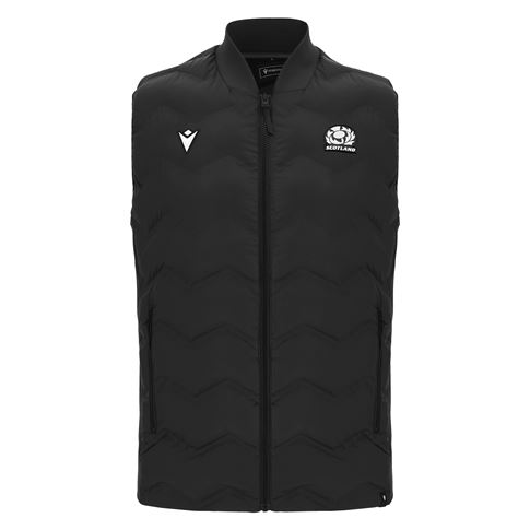 Scotland Mens Athleisure Gilet Black - 24/25 - Front Scotland Mens Athleisure Gilet Black - 24/25 - Front