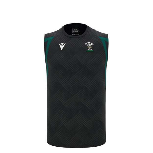 Wales Kids Training Vest 26/27 Black - Front View
