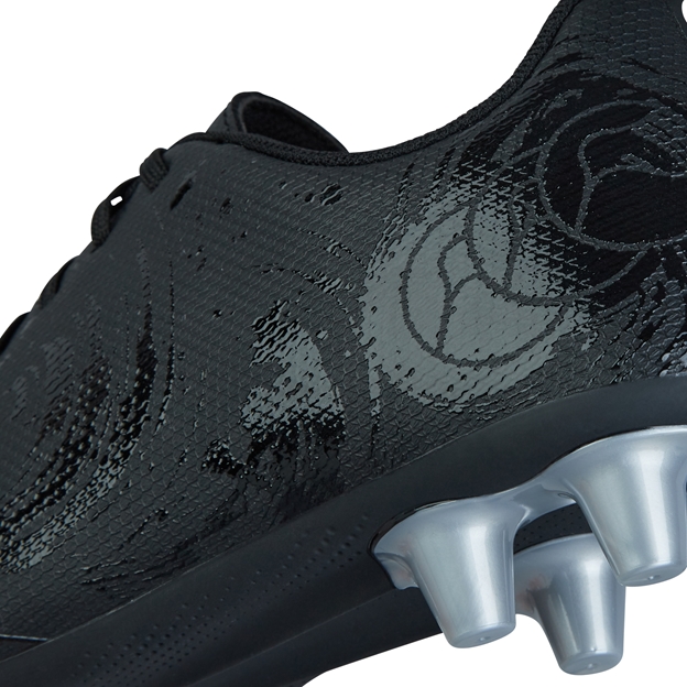 Canterbury Junior Phoenix Genesis Team Firm Ground Rugby Boots - Black