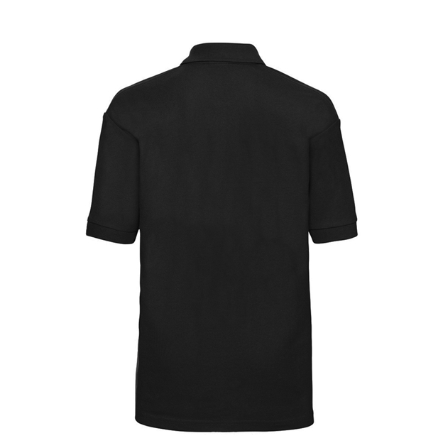 St Ronans Silver Band Kids Polo Shirt Black - Back