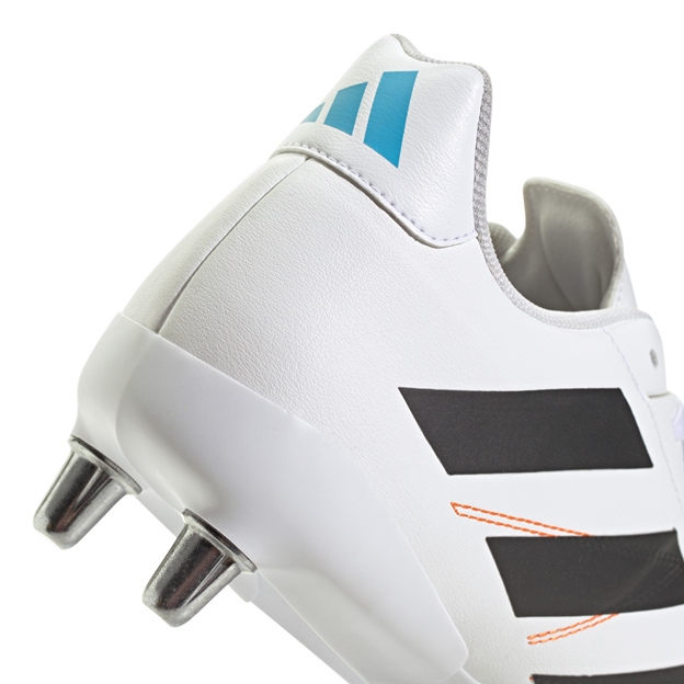 adidas Adults Kakari Elite Soft Ground Rugby Boots White - Heel Close-up