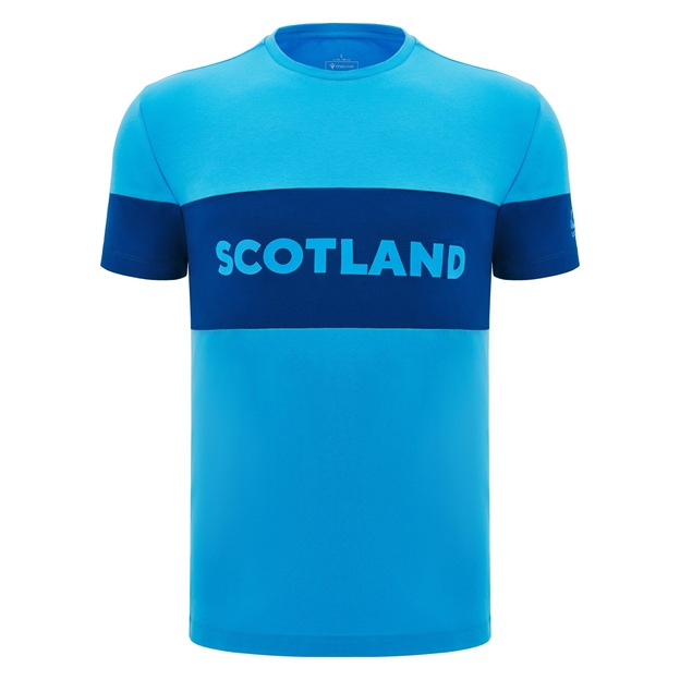 Scotland Mens Cotton T-Shirt - Sky Blue - 2025 - Front