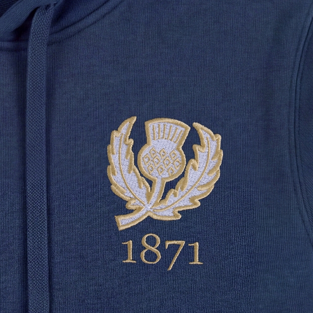 Scotland 1871 Pure Cotton Hoodie - Petrol Blue