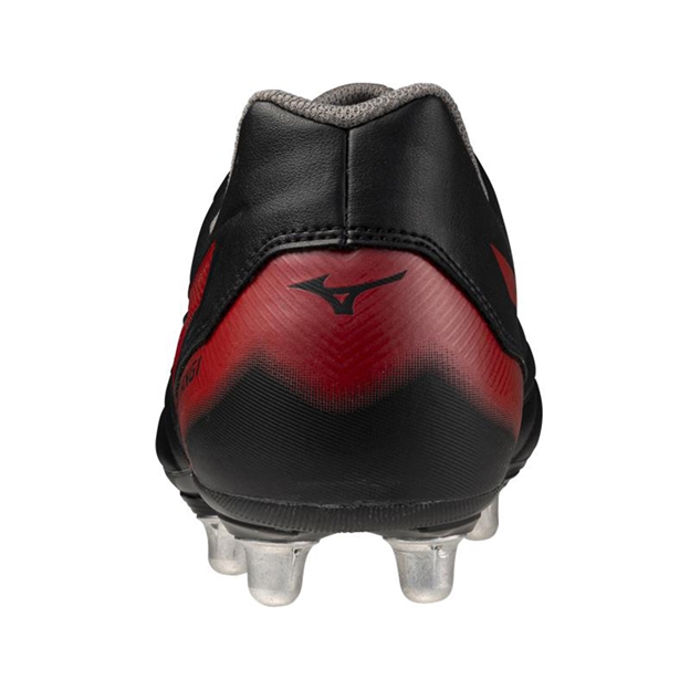 Mizuno Adults Waitangi II CL Rugby Boots Black Red - Heel