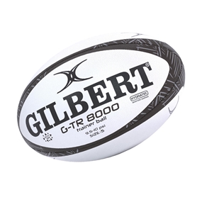 Gilbert G-TR8000 Training Rugby Ball Black - Front View