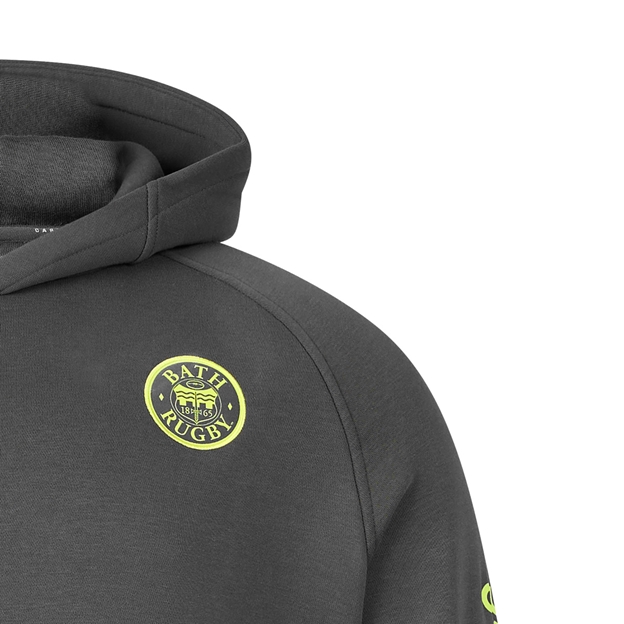 Bath Kids Off Pitch Hoodie 26/27 Gunmetal - Badge Close-up