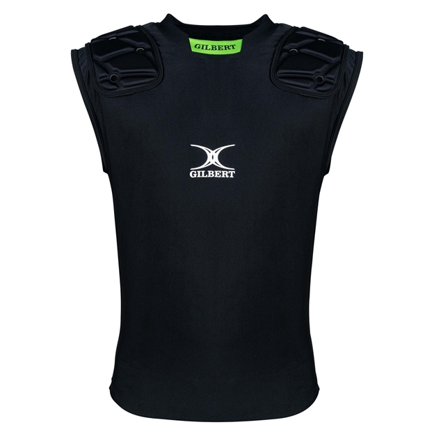 Gilbert Vapour Vest Body Armour Shoulder Pad Black - Front View