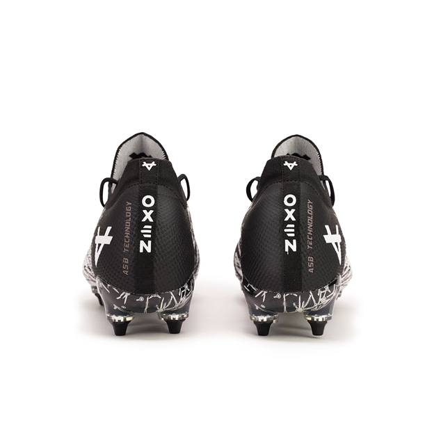 Oxen Kids Metasock Mix Stud Rugby Boots Black - Heel